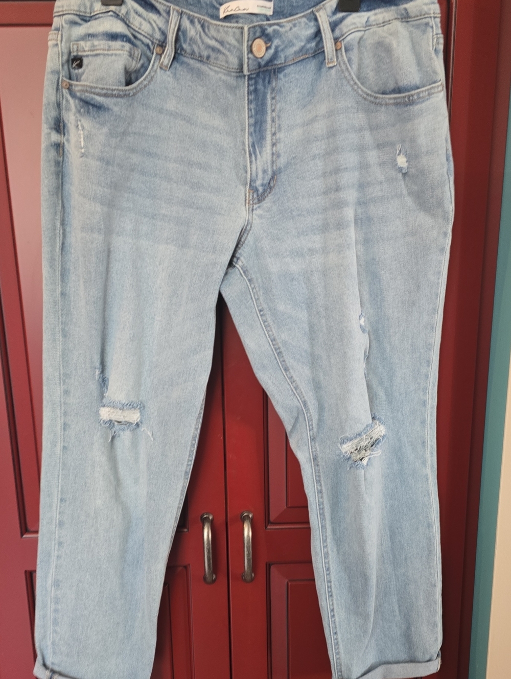KanCan Light Blue Distressed Boyfriend Jeans